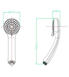 Душевая лейка Milardo Hand Shower 0403F76M18