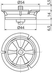 Регулятор скорости потока воды Alcaplast P115