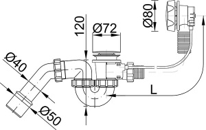 Сифон для ванны полуавтомат Styron STY-536-A-B-D