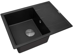 Кухонная мойка Zorg Rock 65 / 78 Premium, 78х51, черный металлик