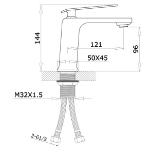 Смеситель для умывальника Ganzer GZ26011-F