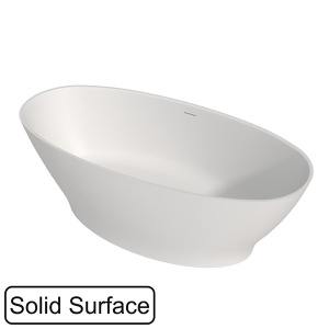 Ванна из искусственного камня Whitecross Glock белый матовый Solid Surface