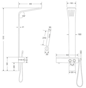 Душевая панель Cerutti Barbaria B CT9657