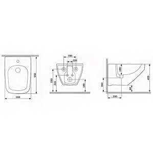 Подвесное биде AM.PM Inspire V2.0 C50A3411WH