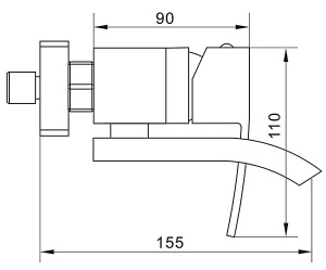 Смеситель для ванны Rose R1552H / R1552T