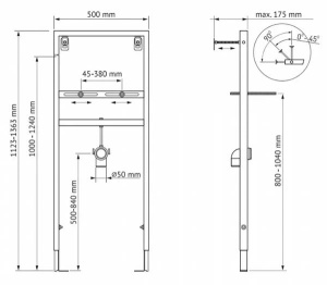 Инсталляция для умывальника Visam EX-893-004