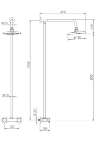 Душевая стойка Ledeme L2394