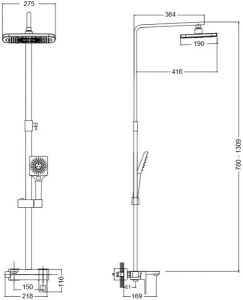 Душевая стойка Haiba HB24615-7