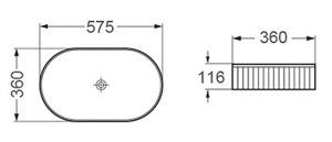 Умывальник CeramaLux 9027MW