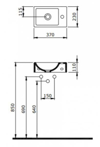 Умывальник Bocchi Milano 1419-004-0326