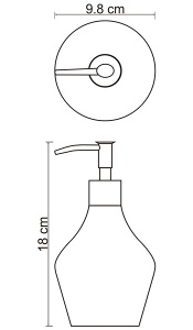 Дозатор для жидкого мыла Wasserkraft Dinkel K-4699