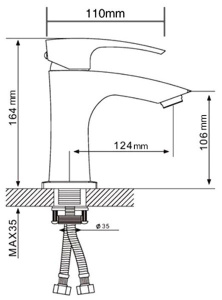 Смеситель для умывальника Gappo Jacob G1007-5