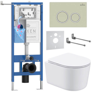Комплект инсталляции 6 в 1 Roxen StounFix Dual Fresh 966278 с аромадозатором, пастель бежевый