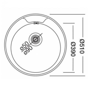 Кухонная мойка Kromevye Rondo EX 146 / EX 146 D, 51х51, декор