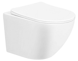 Комплект инсталляции Roxen StounFix Dual Fresh с удлиненными креплениями, аромадозатором, кнопкой Caspia 410280 и унитазом Taliente Amato AM25010, хром глянец