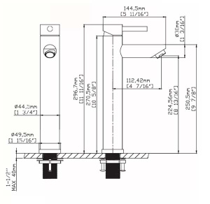 Смеситель для умывальника Gid Berlin SS080-BM-D