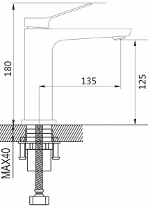 Смеситель для умывальника Shevanik S4401T