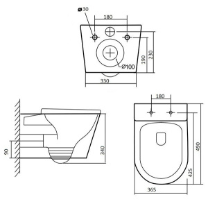 Подвесной унитаз Grado GD-W204R