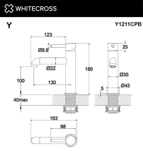 Смеситель для умывальника Whitecross Y Y1211CPB