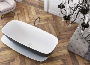 Ванна из искусственного камня Kolpa-san Milo FS Black, 174х75