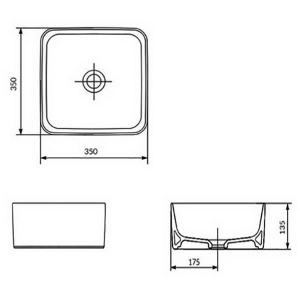 Умывальник Cersanit Crea 35 Square (P-UM-CRE35/1-oc-S)