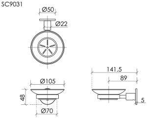 Мыльница Sancos Base SC9031MB