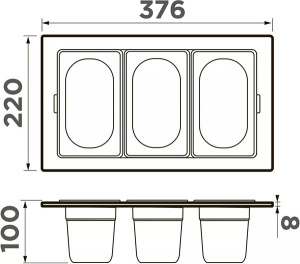 Коландер для кухонной мойки Omoikiri DC-04-3-GB