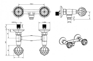 Смеситель для душа Boheme Imperiale Presente 334