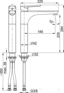 Смеситель для умывальника Armatura Tanzanit 5022-712-00