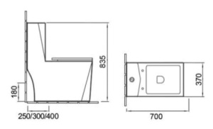Напольный унитаз SantiLine SL-5013