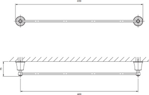 Держатель для полотенец Omnires Art Line AL53216CR