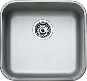 Кухонная мойка TEKA BASICO BE 400 1 B MAT (+61001302), 44х44, матовый