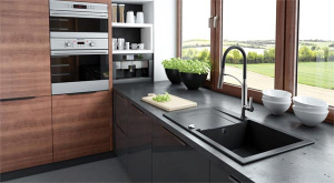 Смеситель для кухонной мойки Deante Gerbera BGB B720 / BGB W720 с выдвижным изливом, хром, белый