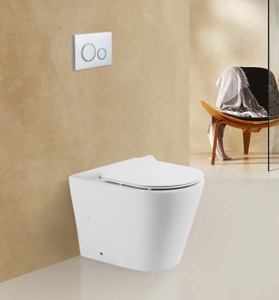 Приставной унитаз BelBagno Flay-R безободковый, белый