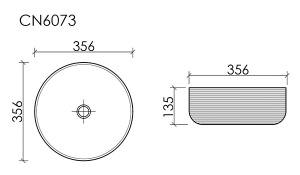 Умывальник CeramicaNova Element CN6073MW