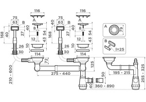Сифон для мойки Omoikiri WK-2C-GB
