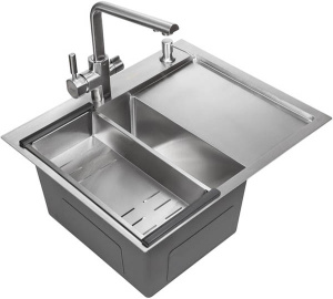 Кухонная мойка Avina HM5848 с коландером и дозатором