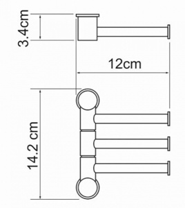 Держатель для полотенец Wasserkraft K-1053NICKEL