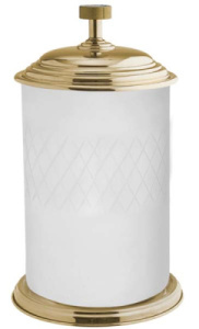 Мусорное ведро Boheme Royal Cristal 10934-G / 10934-G-B, матовый, золото, белые кристаллы