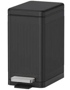 Мусорное ведро WeltWasser Magy BL, 6 л, черный матовый