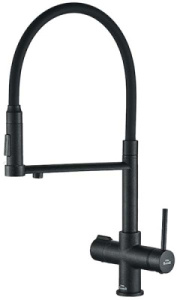 Смеситель для кухонной мойки Zorg Steel Hammer SH 2003 под фильтр, черный