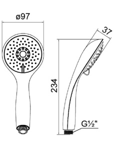 Душевая лейка Milardo Hand Shower 3203F97M18