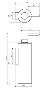 Дозатор для моющих средств Omnires Modern Project MP60721BL