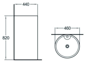 Умывальник SantiLine SL-4003MB напольный