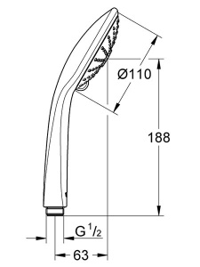 Душевая лейка Grohe Euphoria 110 Massage 27221001