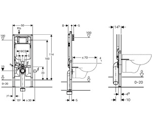 Инсталляция для унитаза Geberit Duofix Sigma 111.796.00.1