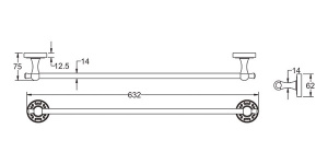 Держатель для полотенец Rose RG1017Q