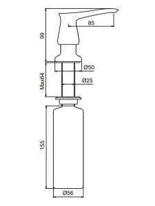 Дозатор для моющих средств Gappo G405 / G405-3 / G405-5 / G405-6 / G405-9, хром