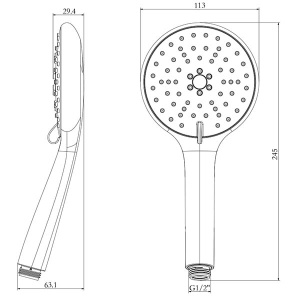 Душевая лейка Lemark LM8116C