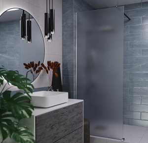 Душевое ограждение SANITeco Walk-In SN-W6MC80 / SN-W6MC90 / SN-W6MC100 / SN-W6MC110 / SN-W6MC120, 80х200, матовый